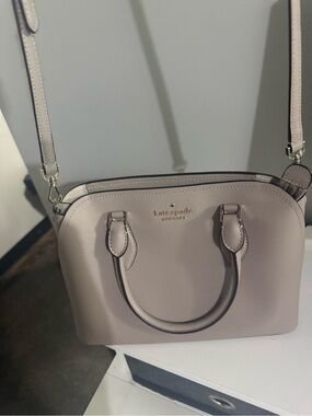 kate spade Pebbled Leather Satchel in Light Taupe
